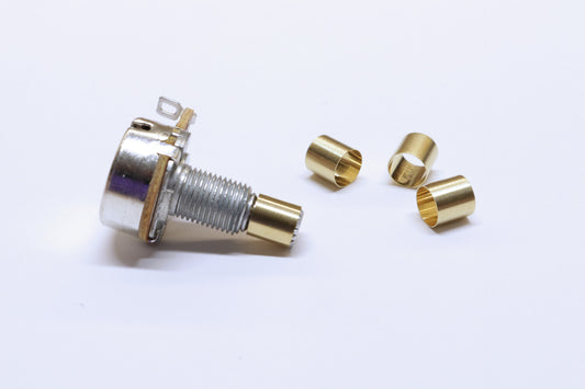 BRS-6MM Potentiometer Adaptor 6mm Knurl to 1/4" Solid Shaft (Set of 4)