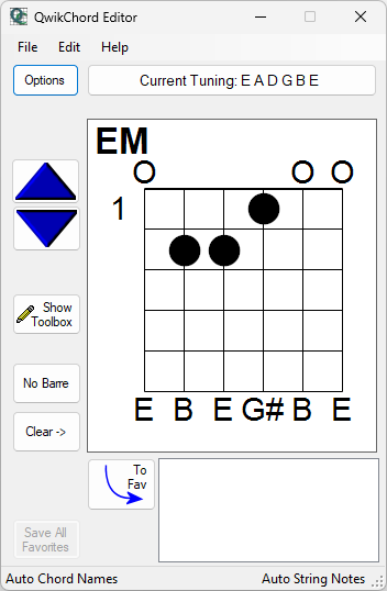 QwikChord Guitar Chord Diagram Generator