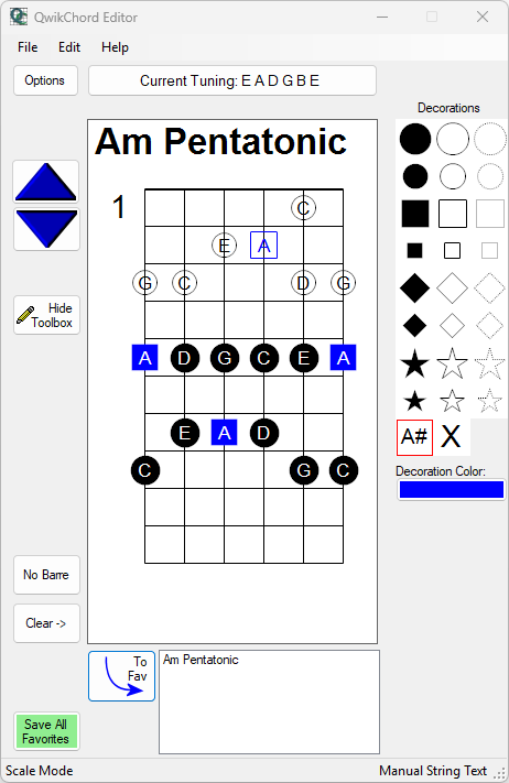 QwikChord Guitar Chord Diagram Generator