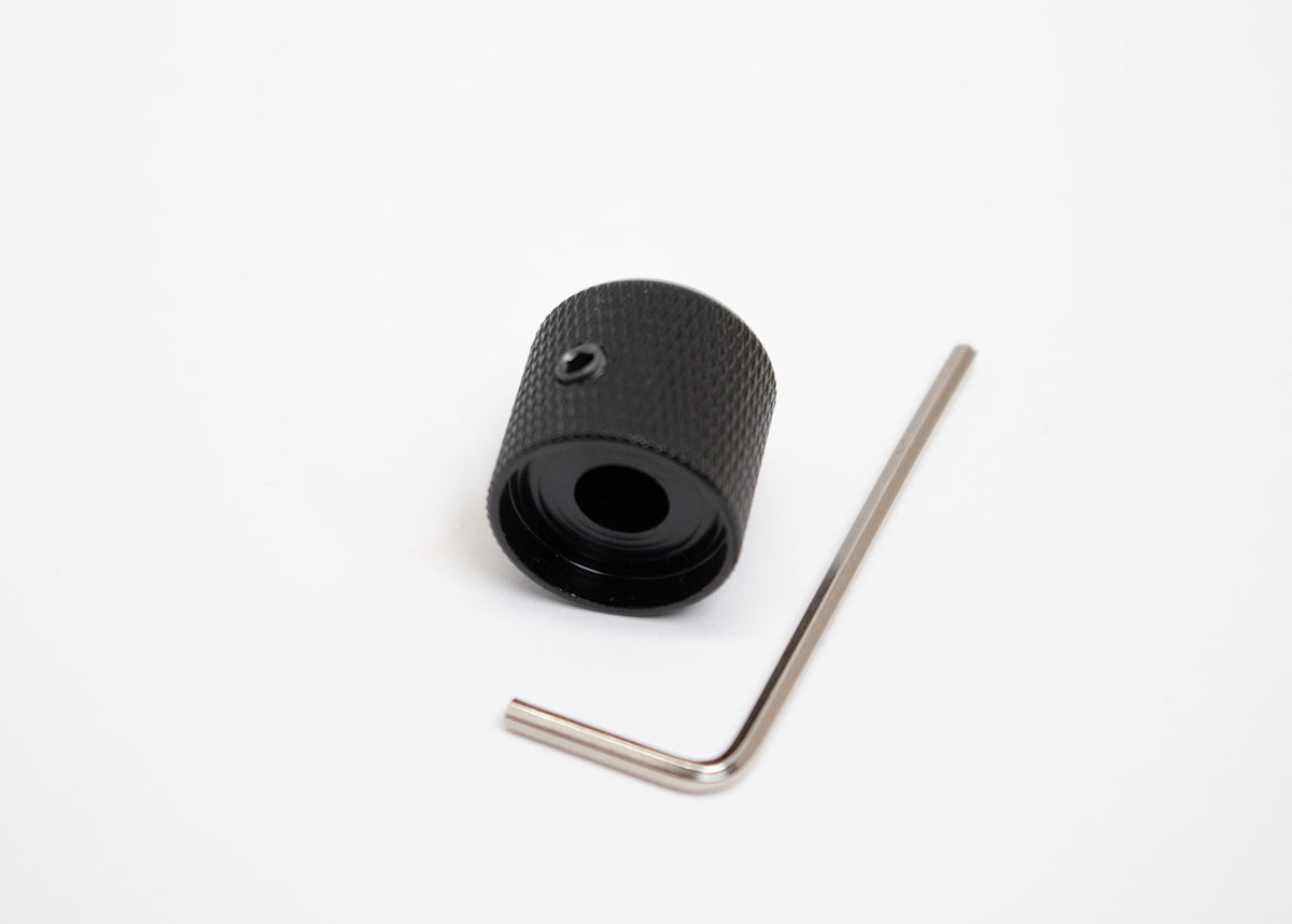 Black Metal Dome Knob, 6mm Set Screw