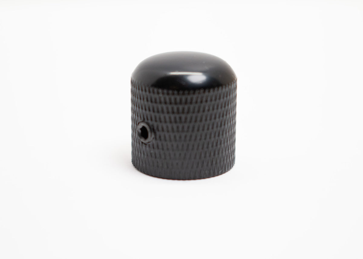 Black Metal Dome Knob, 6mm Set Screw