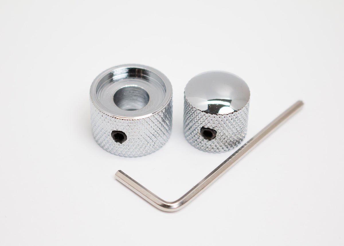 Chrome Metal Concentric Knob, 8mm/6mm Set Screw