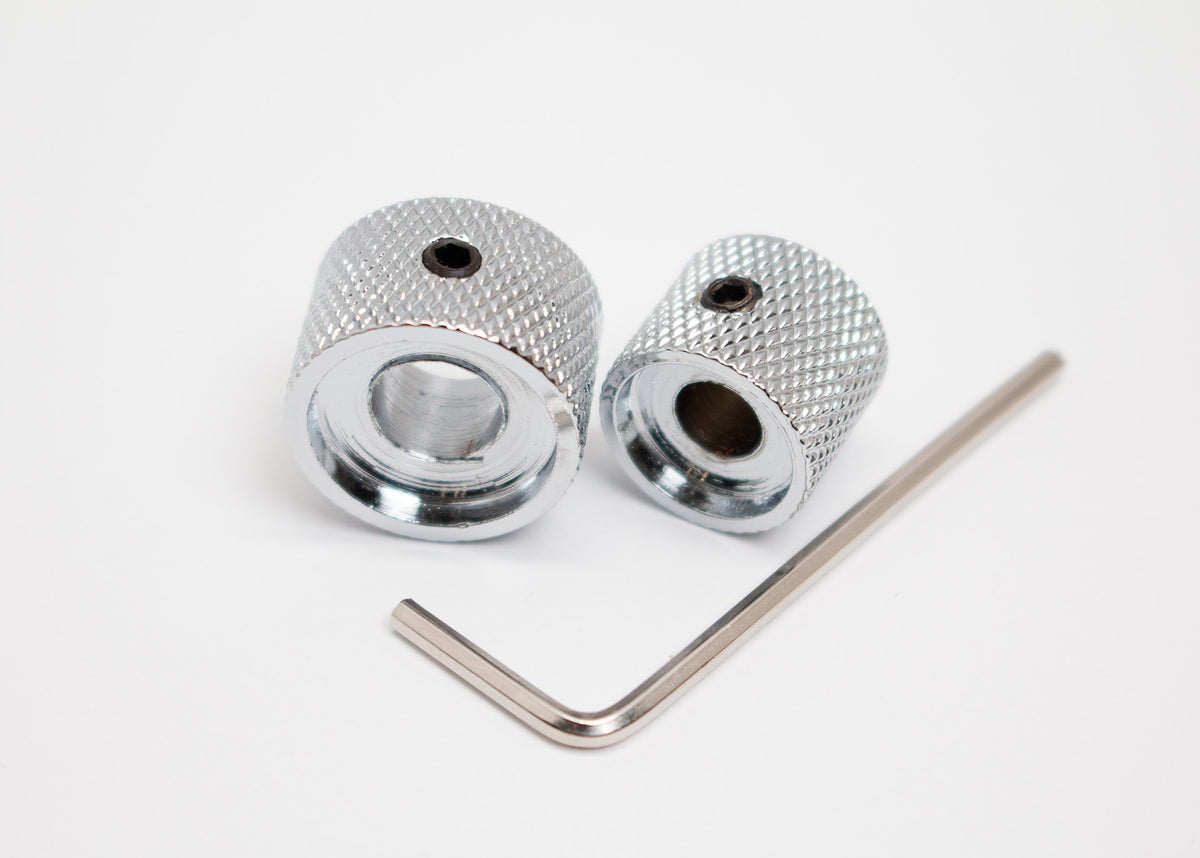 Chrome Metal Concentric Knob, 8mm/6mm Set Screw