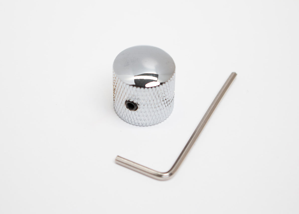 Chrome Metal Dome Knob, 6mm Set Screw