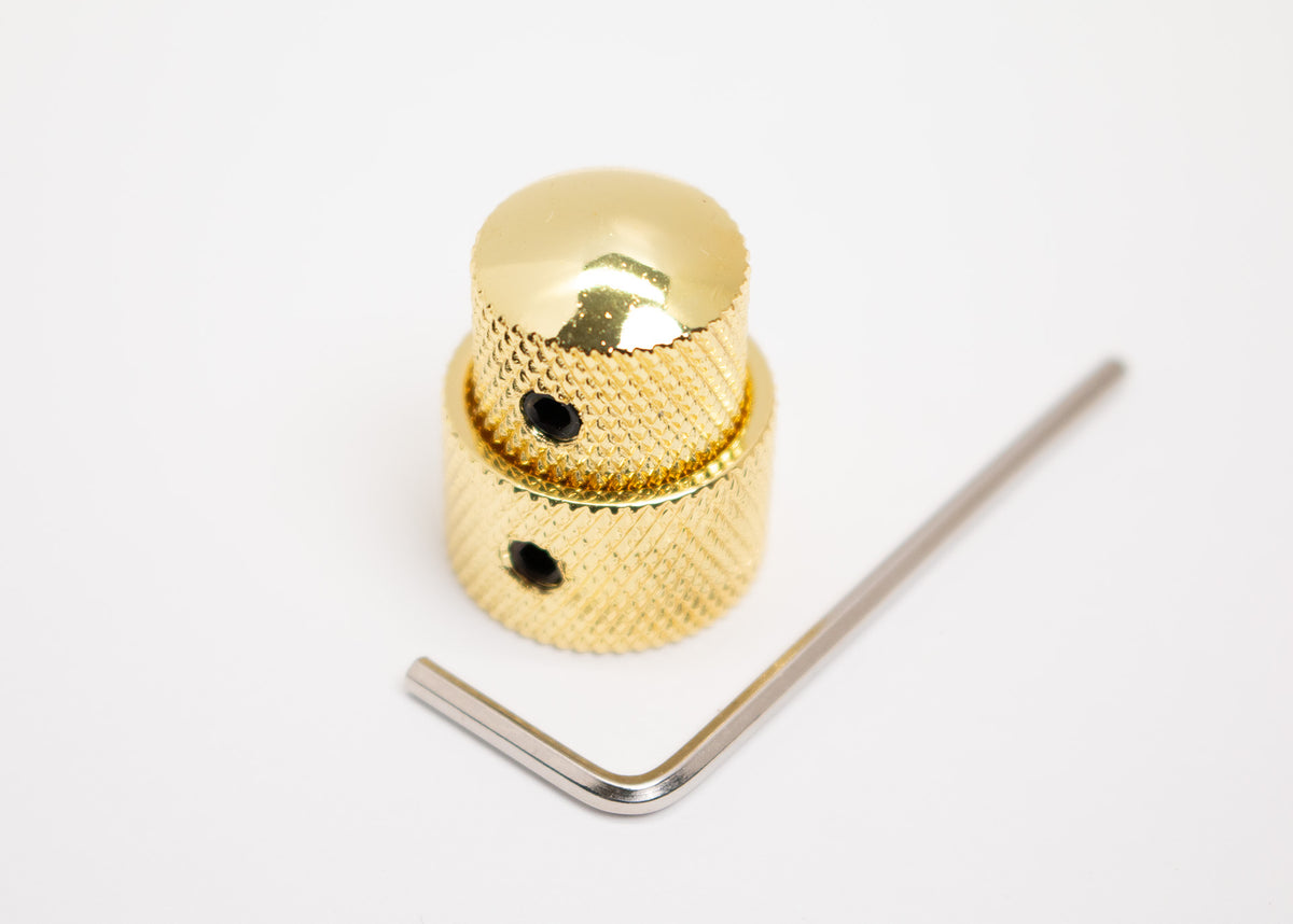 Gold Metal Concentric Knob, 8mm/6mm Set Screw