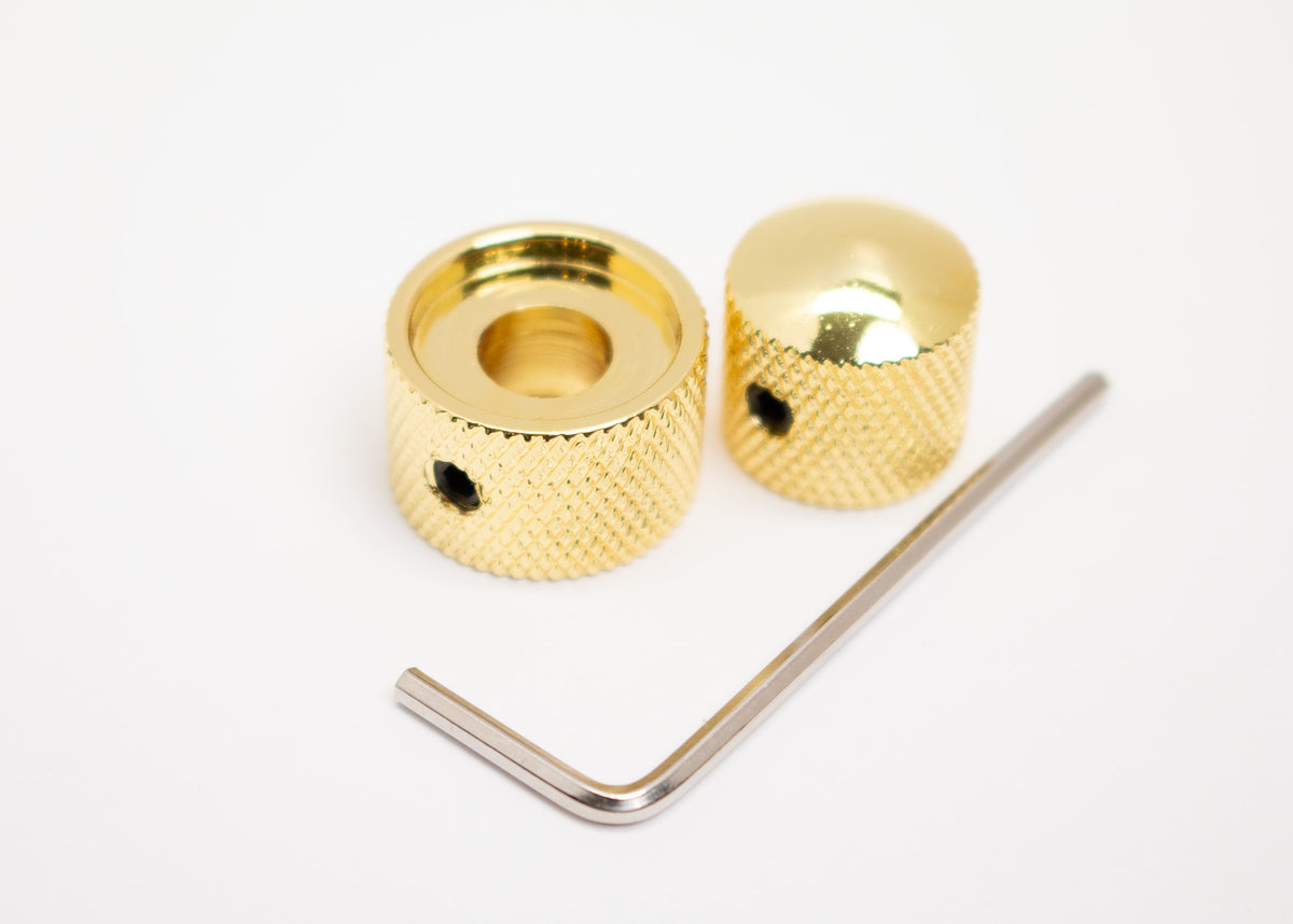 Gold Metal Concentric Knob, 8mm/6mm Set Screw