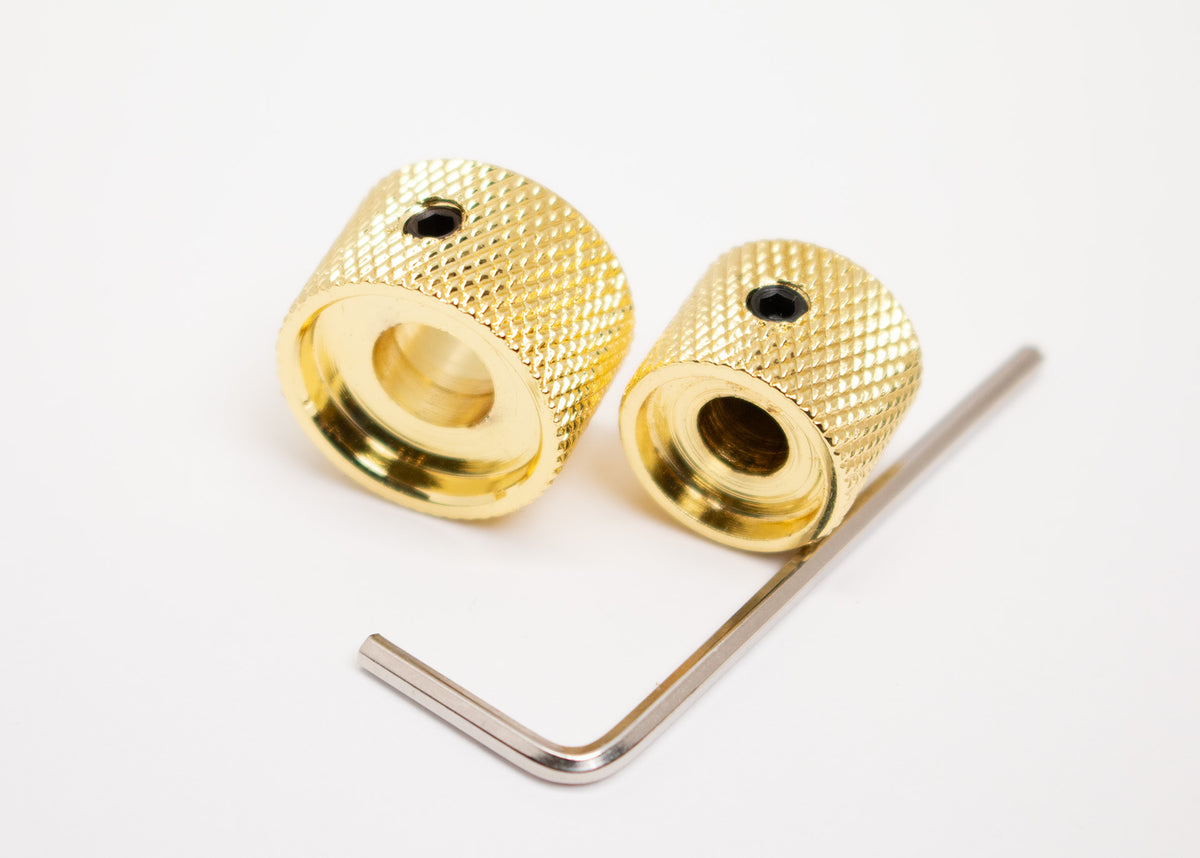 Gold Metal Concentric Knob, 8mm/6mm Set Screw