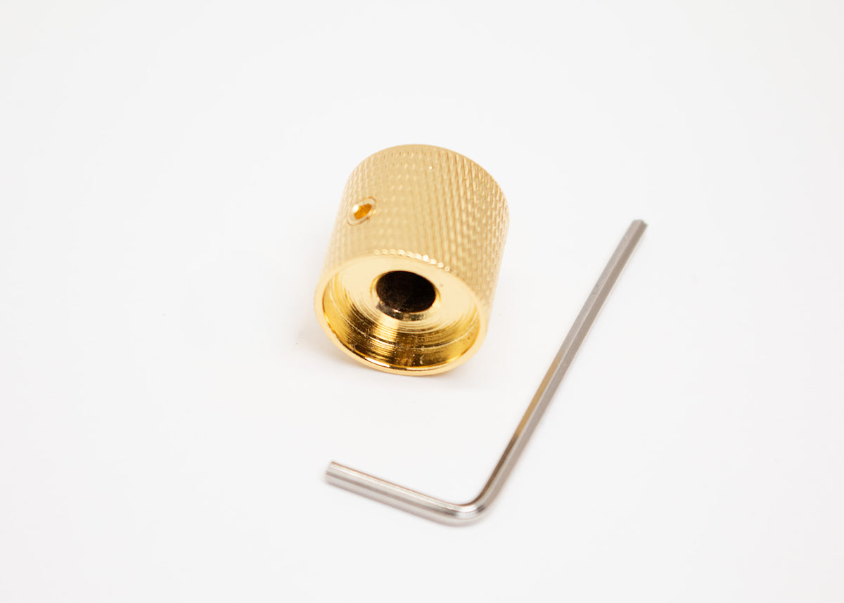 Gold Metal Dome Knob, 6mm Set Screw