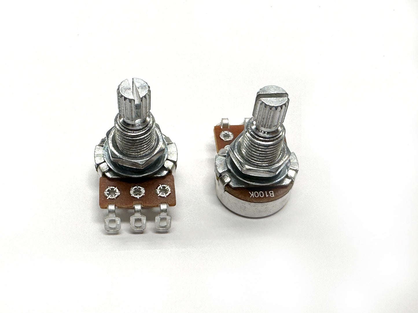 LHZ-B100K EQ Potentiometers, 100k Linear, Center Detent, 17mm (I pair)