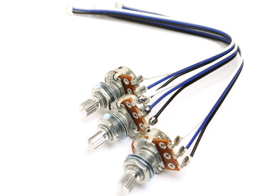 POT-007 Three EQ Pots with JST connectors (Knurled Righthand)