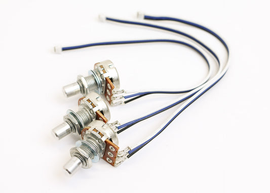 POT-009 Three EQ Pots with JST connectors (Solid-shaft Righthand)